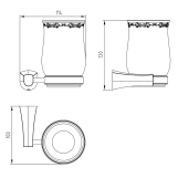 Склянка для зубних щіток IMPRESE CUTHNA 120280 stribro Фото - 1
